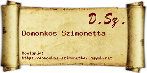 Domonkos Szimonetta névjegykártya